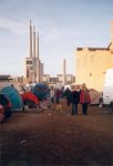 Barcelona, 'Tekno Circus 2001', campement post-apocalyptique, 1er janvier 2001